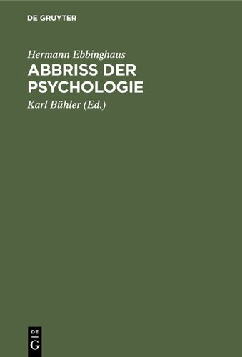 Abbriss der Psychologie