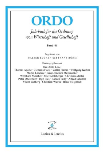 ORDO 61: Jahrbuch für die Ordnung von Wirtschaft und Gesellschaft