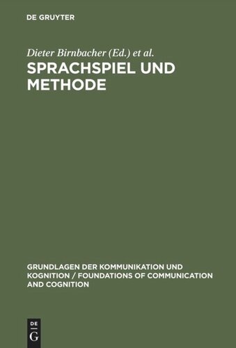 Sprachspiel und Methode: Zum Stand der Wittgenstein-Diskussion