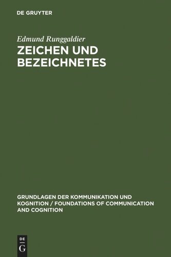 Zeichen und Bezeichnetes: Sprachphilosophische Untersuchungen zum Problem der Referenz