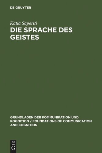 Die Sprache des Geistes: Vergleich einer repräsentationalistischen und syntaktischen Theorie des Geistes