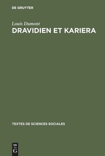 Dravidien et Kariera: L'alliance de mariage dans l'Inde du Sud, et en Australie