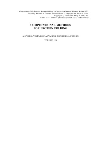 Computational Methods for Protein Folding 