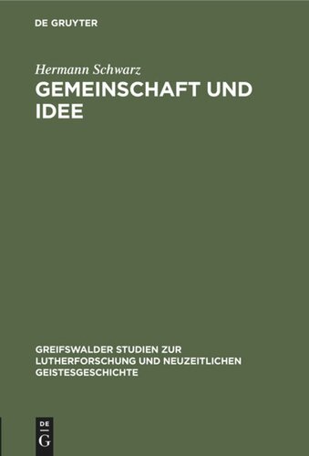 Gemeinschaft und Idee