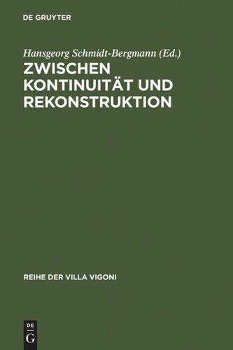 Zwischen Kontinuität und Rekonstruktion: Kulturtransfer zwischen Deutschland und Italien nach 1945