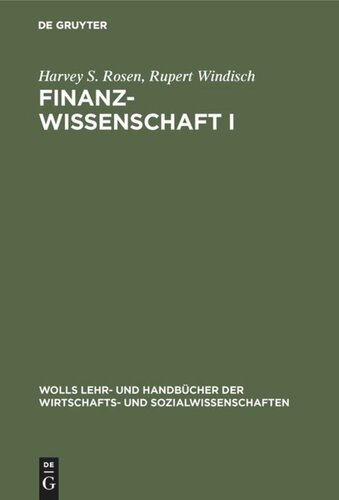 Finanzwissenschaft I