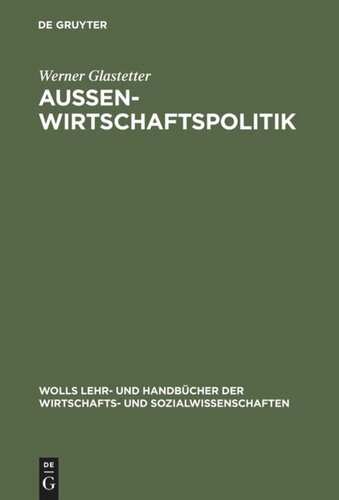 Aussenwirtschaftspolitik: Problemorientierte Einführung