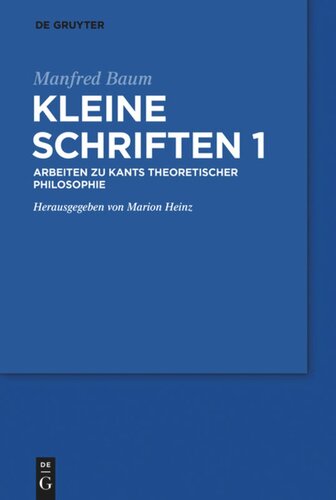 Kleine Schriften: Band 1