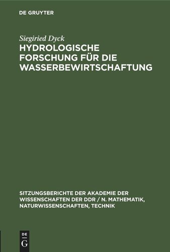 Hydrologische Forschung für die Wasserbewirtschaftung