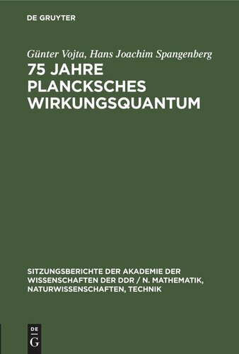 75 Jahre Plancksches Wirkungsquantum: 70 Jahre III. Wärmesatz