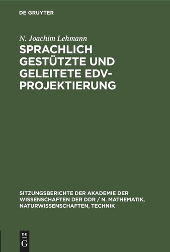 Sprachlich gestützte und geleitete EDV-Projektierung