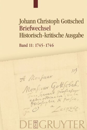 Briefwechsel: Band 11 Oktober 1745 – September 1746