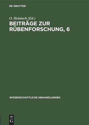 Beiträge zur Rübenforschung, 6