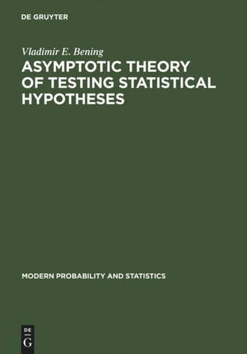 Asymptotic Theory of Testing Statistical Hypotheses: Efficient Statistics, Optimality, Power Loss and Deficiency