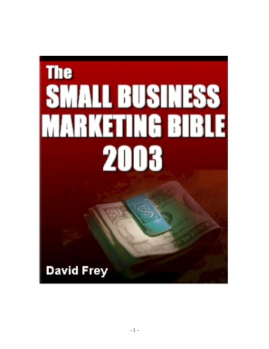 The Small Business Marketing Bible