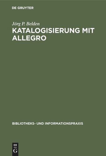 Katalogisierung mit Allegro