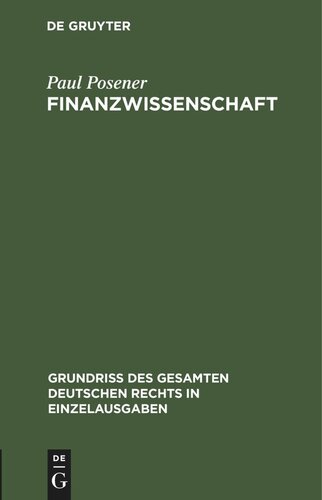 Finanzwissenschaft