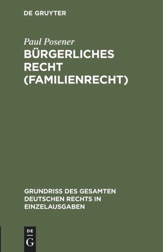 Bürgerliches Recht (Familienrecht)