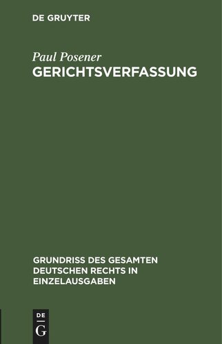 Gerichtsverfassung