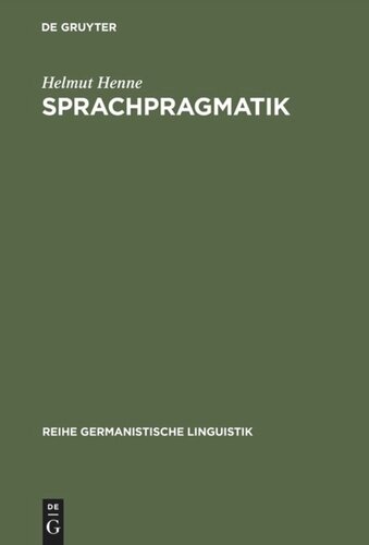 Sprachpragmatik: Nachschrift einer Vorlesung