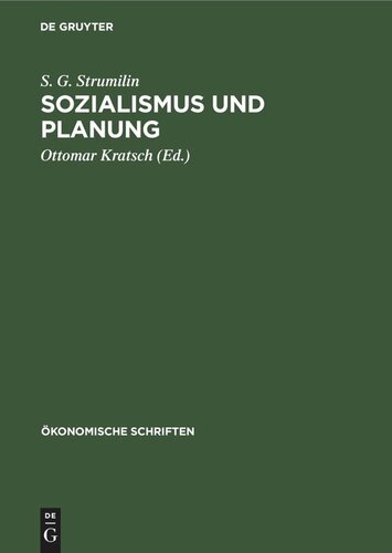 Sozialismus und Planung