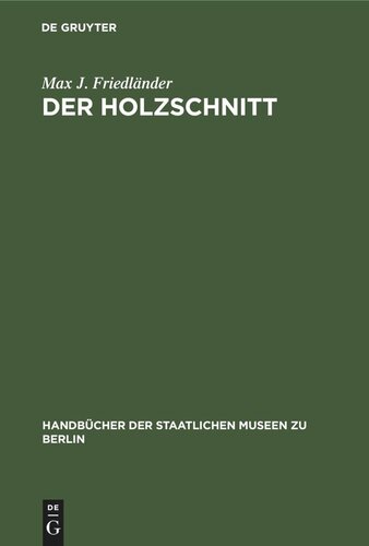 Der Holzschnitt