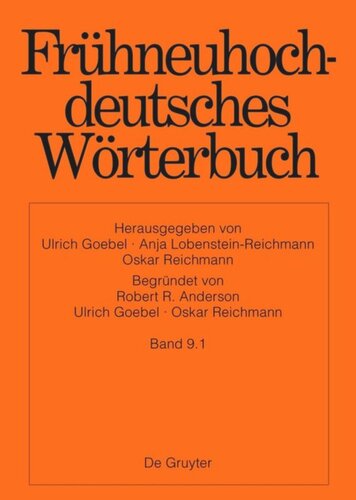 Frühneuhochdeutsches Wörterbuch: Band 9.1 l - maszeug