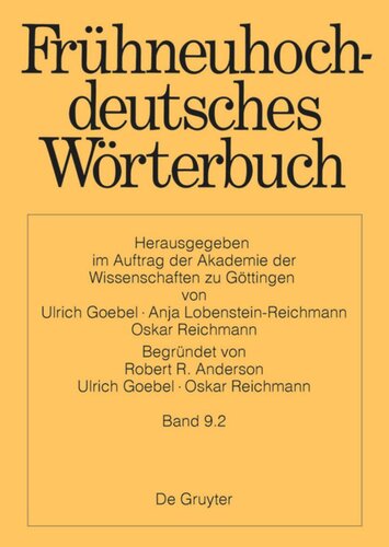 Frühneuhochdeutsches Wörterbuch: Band 9.2 mat − ozzek