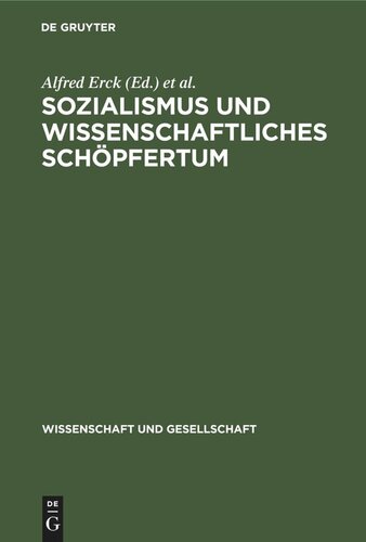 Sozialismus und wissenschaftliches Schöpfertum