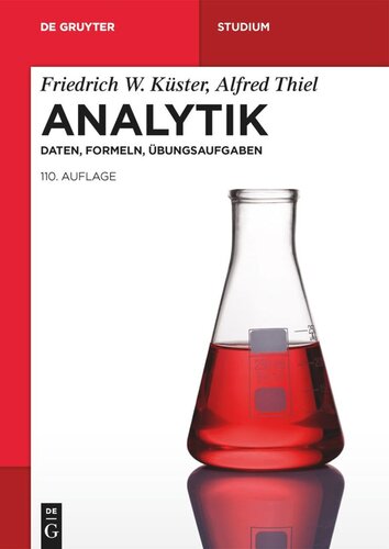 Analytik: Daten, Formeln, Übungsaufgaben