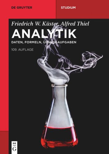 Analytik: Daten, Formeln, Übungsaufgaben