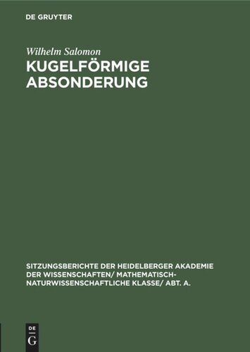 Kugelförmige Absonderung