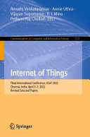 Internet of Things: Third International Conference, ICIoT 2022, Chennai, India, April 5–7, 2022, Revised Selected Papers