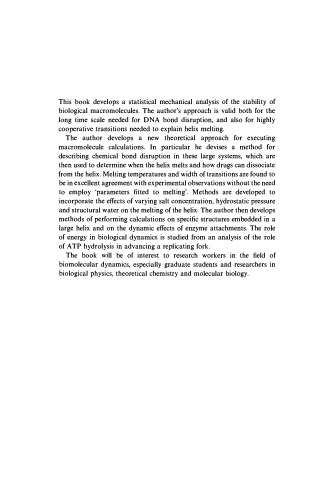 Statistical Mechanics and Stability of Macromolecules: Application to Bond Disruption, Base Pair Separation, Melting, and Drug Dissociation of the DNA Double Helix