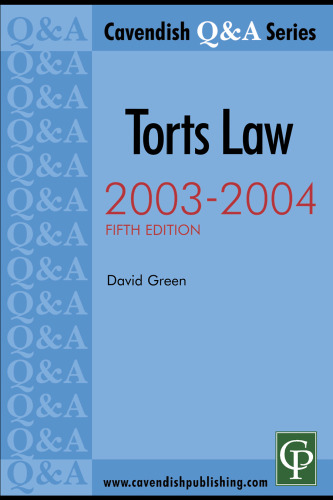 Torts Q&A 2003-2004 5/e