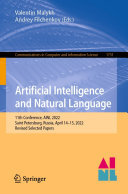 Artificial Intelligence and Natural Language: 11th Conference, AINL 2022, Saint Petersburg, Russia, April 14–15, 2022, Revised Selected Papers