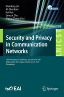 Security and Privacy in Communication Networks: 13th International Conference, SecureComm 2017, Niagara Falls, ON, Canada, October 22–25, 2017, Proceedings