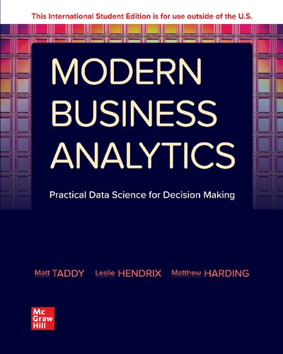 Modern Business Analytics: Practical Data Science for Decision-making