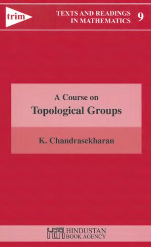 A Course on Topological Groups