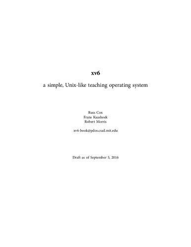 xv6. A simple Unix-like teaching operating system