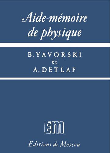 Aide-mémoire de physique