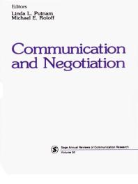 Communication and Negotiation