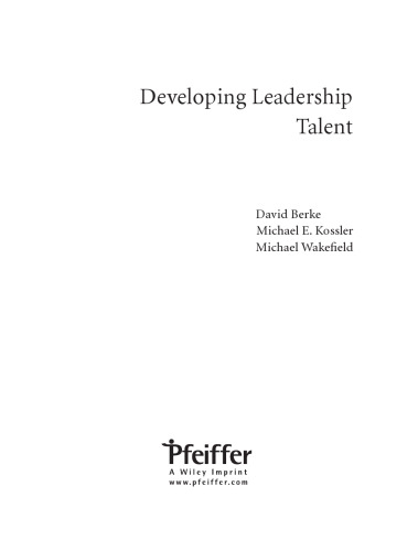 Developing Leadership Talent 