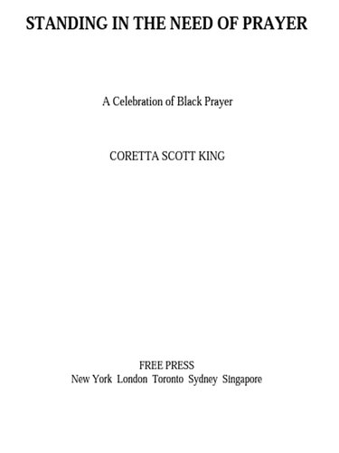 Standing in the Need of Prayer: A Celebration of Black Prayer