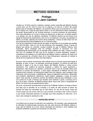 El Metodo Sedona / The Sedona Method: La Clave Para Lograr el Exito, Las Paz y el Bienestar Emocional Duradero / Your Key to Lasting Happiness, ... and Emotional Well-Being