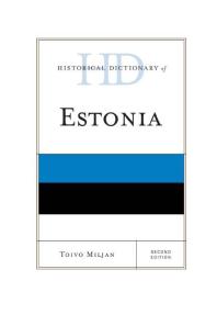 Historical Dictionary of Estonia