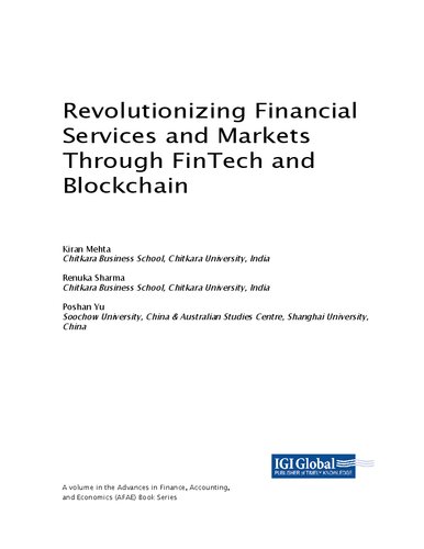 Revolutionizing Financial Services and Markets Through FinTech and Blockchain [Team-IRA]