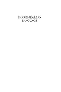 Shakespearean Language : A Guide for Actors and Students