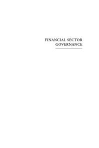 Financial Sector Governance : The Roles of the Public and Private Sectors