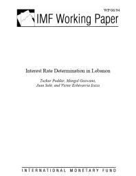 Interest Rate Determination in Lebanon